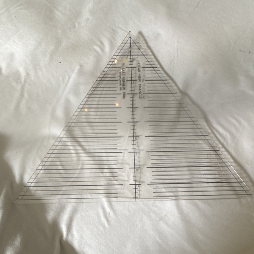 Sara Nephew Clear View Triangle 60 Acrylic Triangle Sewing Ruler
