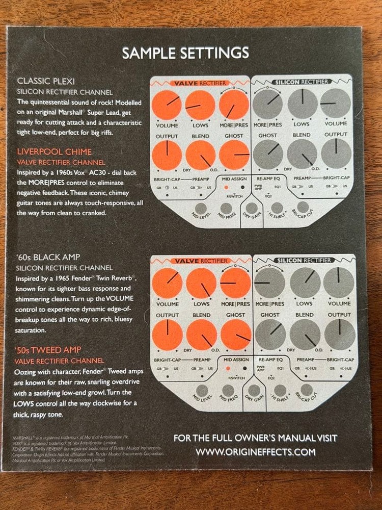 Origin Effects RevivalDrive Overdrive Guitar Effects Pedal