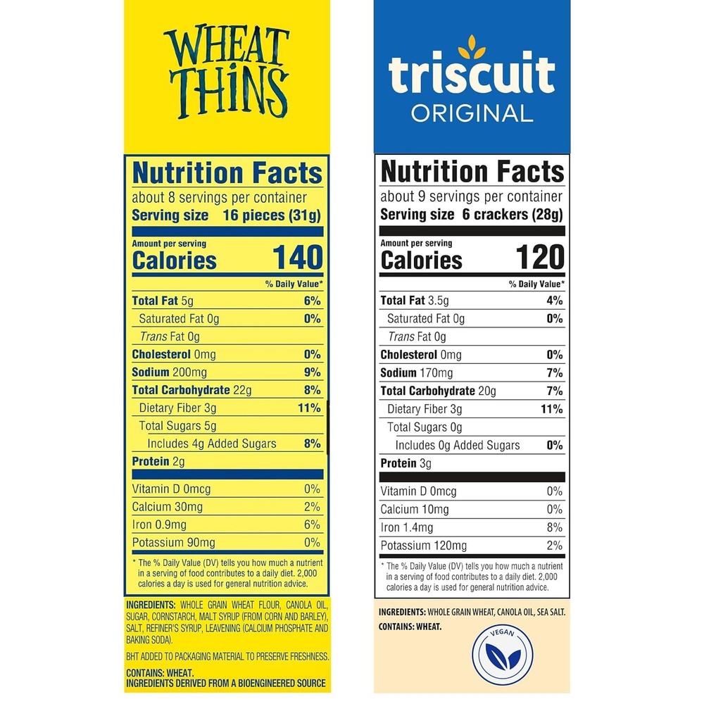 4-Box Variety Pack Whole Grain Crackers & Wheat Thins Snacks