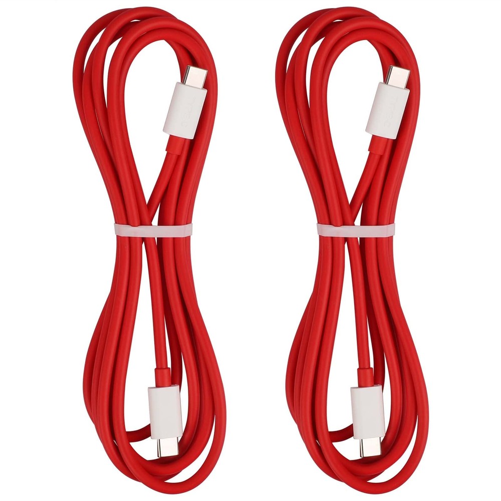 APAPATEK USB-C to Cable for OnePlus 10T 6.6FT, 2-Pack Type C Red