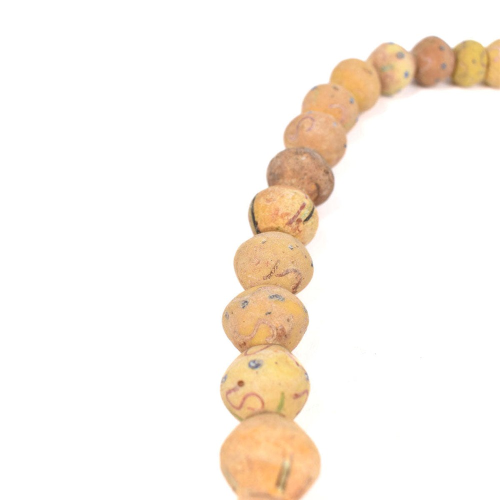 King Excavated Venetian Yellow Trade Beads