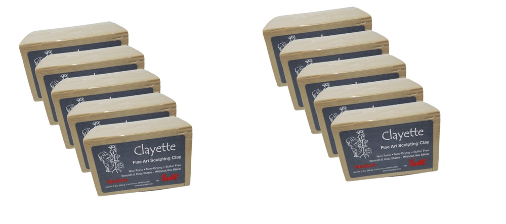 Chavant Clayette Medium (Off-white) 1/2 Case - 10  Bricks
