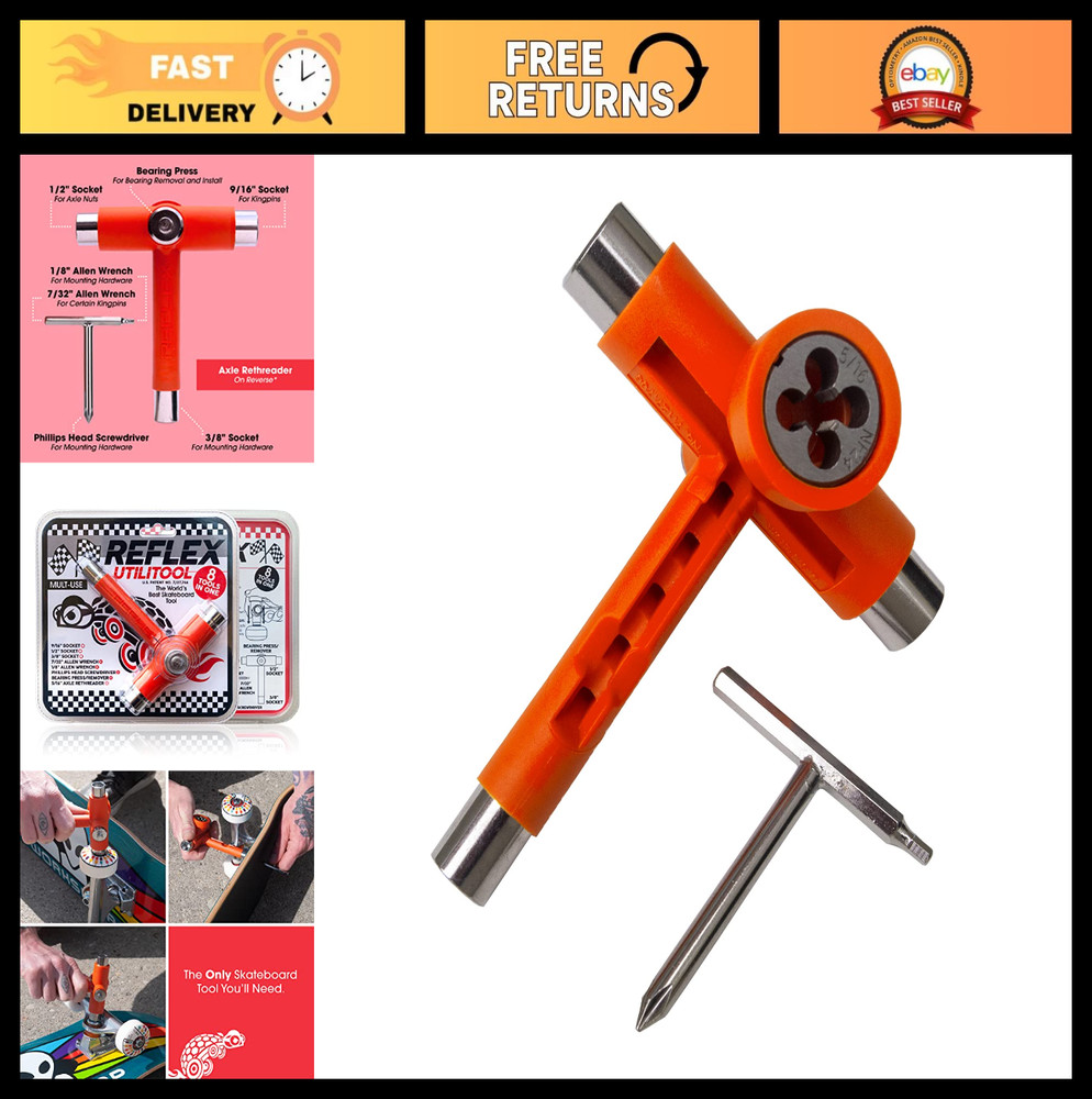 Multi-Function Skate Tool - Portable Accessory for Skateboards, Longboards & Rol