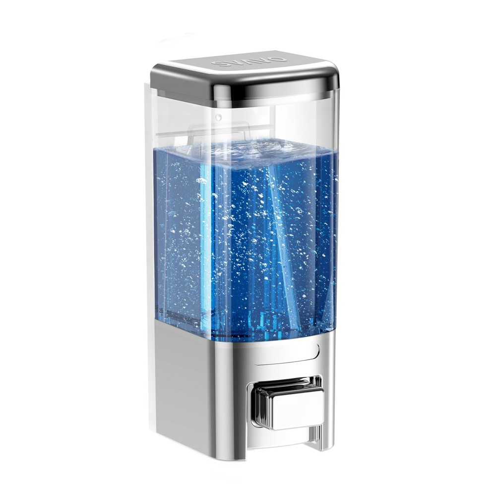 Wall Mounted Soap Dispenser - Manual Kitchen Bathroom Hand Soap Dispenser wit...