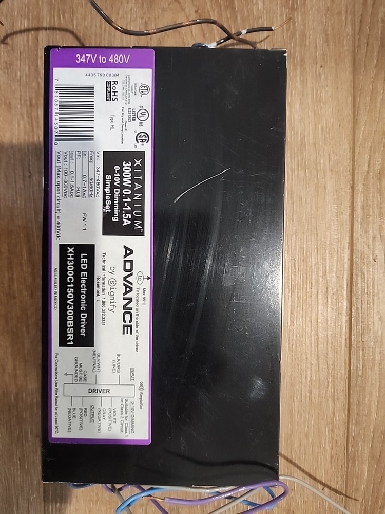 Advance LED Driver 300w 347-480v