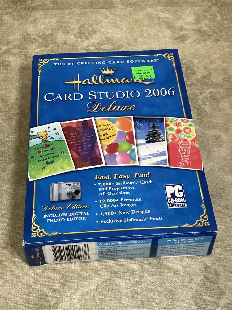 Hallmark Greeting Card Studio Software Deluxe Windows XP 2006 PC Design Program