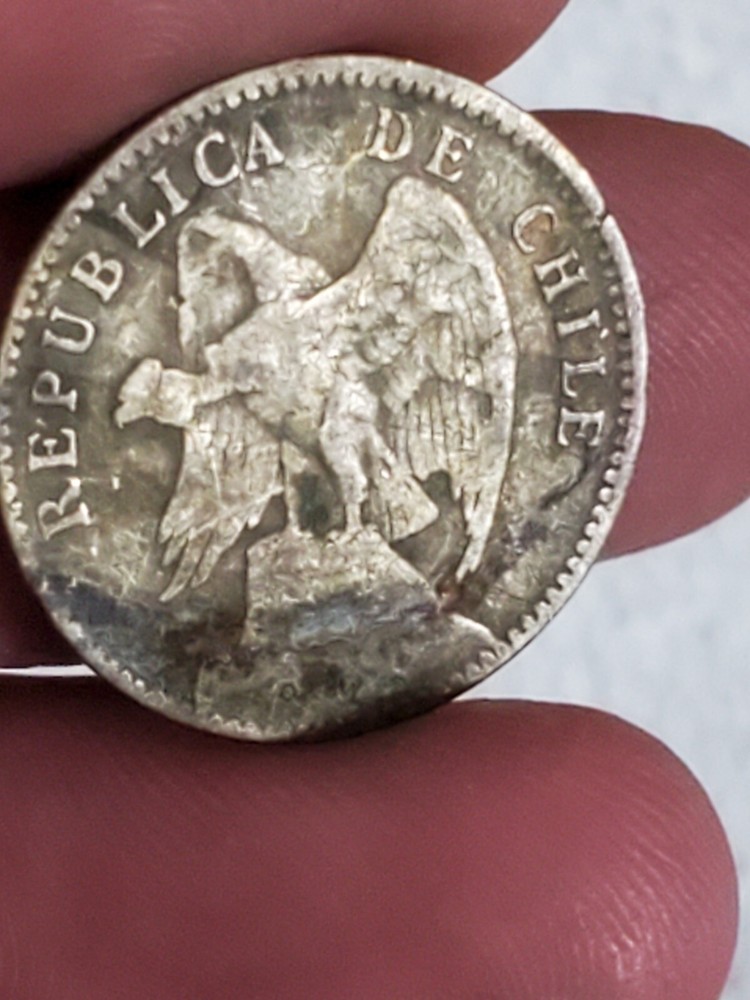 1913 Chile Veinte Centavos ANTIQUE COIN