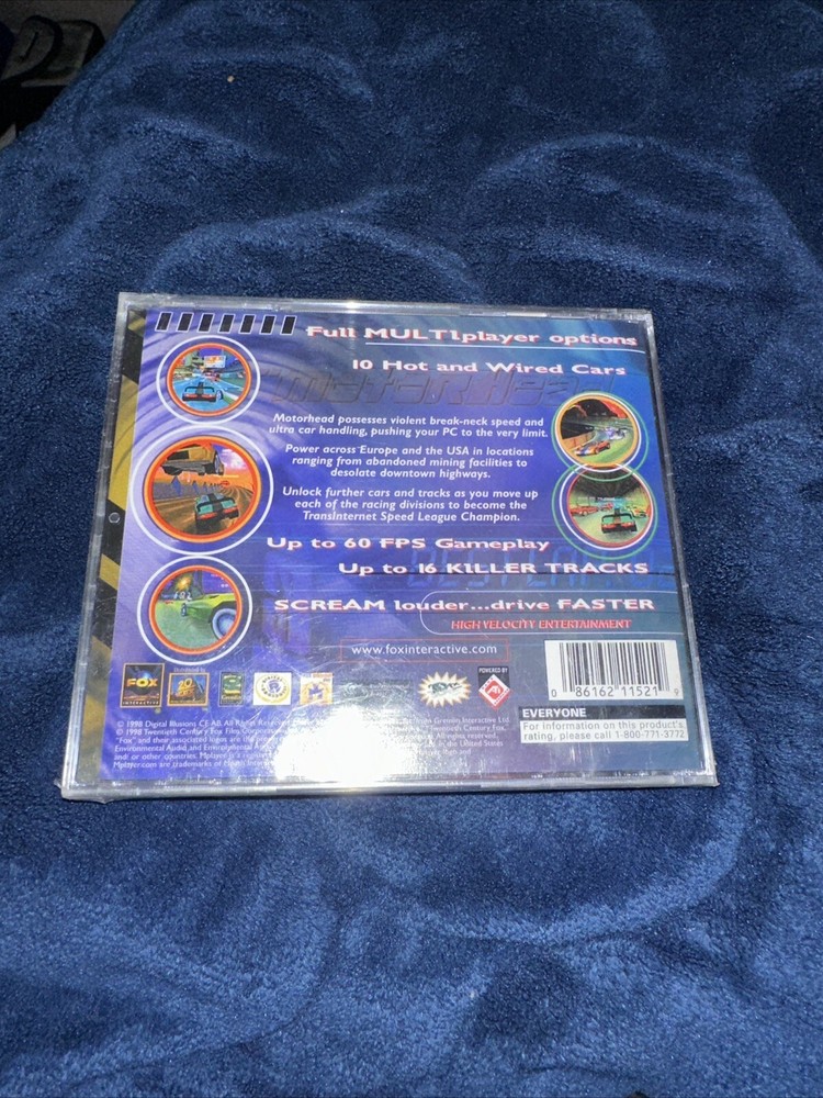 Motorhead CD Rom PC Game Multiplayer- NEW Sealed Windows 95/98 Fox Interactive