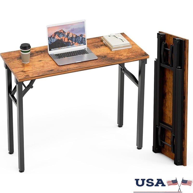 Folding Computer Desk Small Compact Study Table Home Office Minimalist Design US