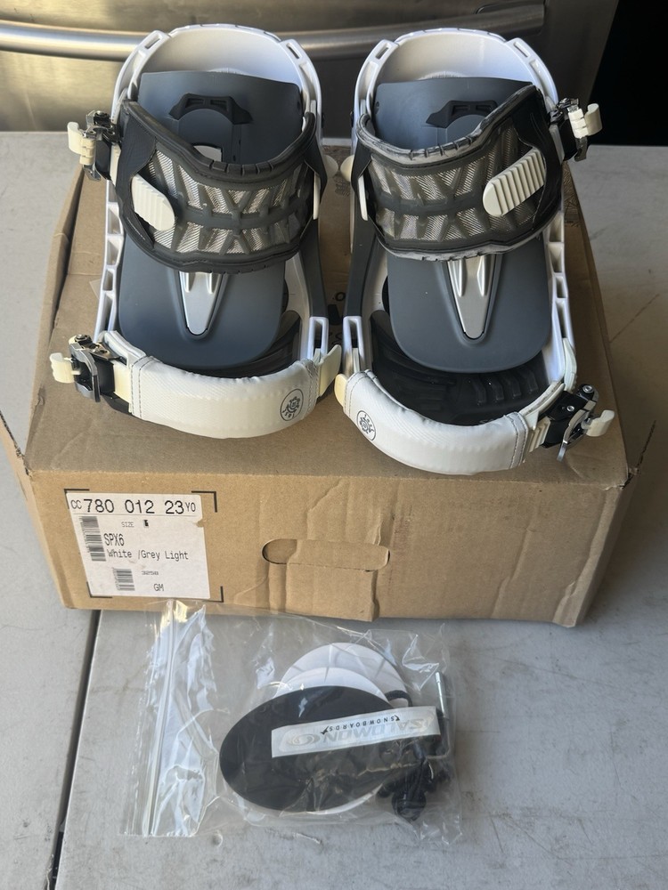 Salomon SPX 6 Snowboard Bindings White/ Grey Light New Open Box
