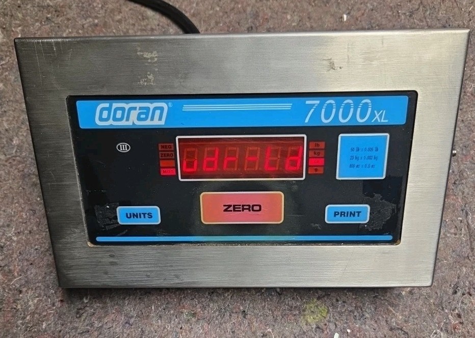 Doran 7000XLM Scale Display Indicator – Error Code – For Parts / Not Working