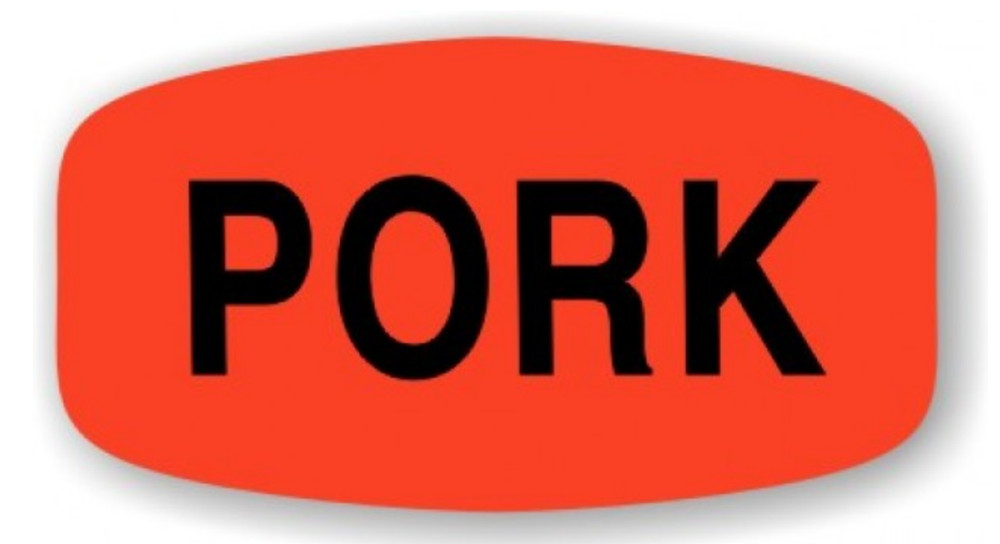 Pork MERCHANDISE LABELS 1000 PER ROLL STICKERS