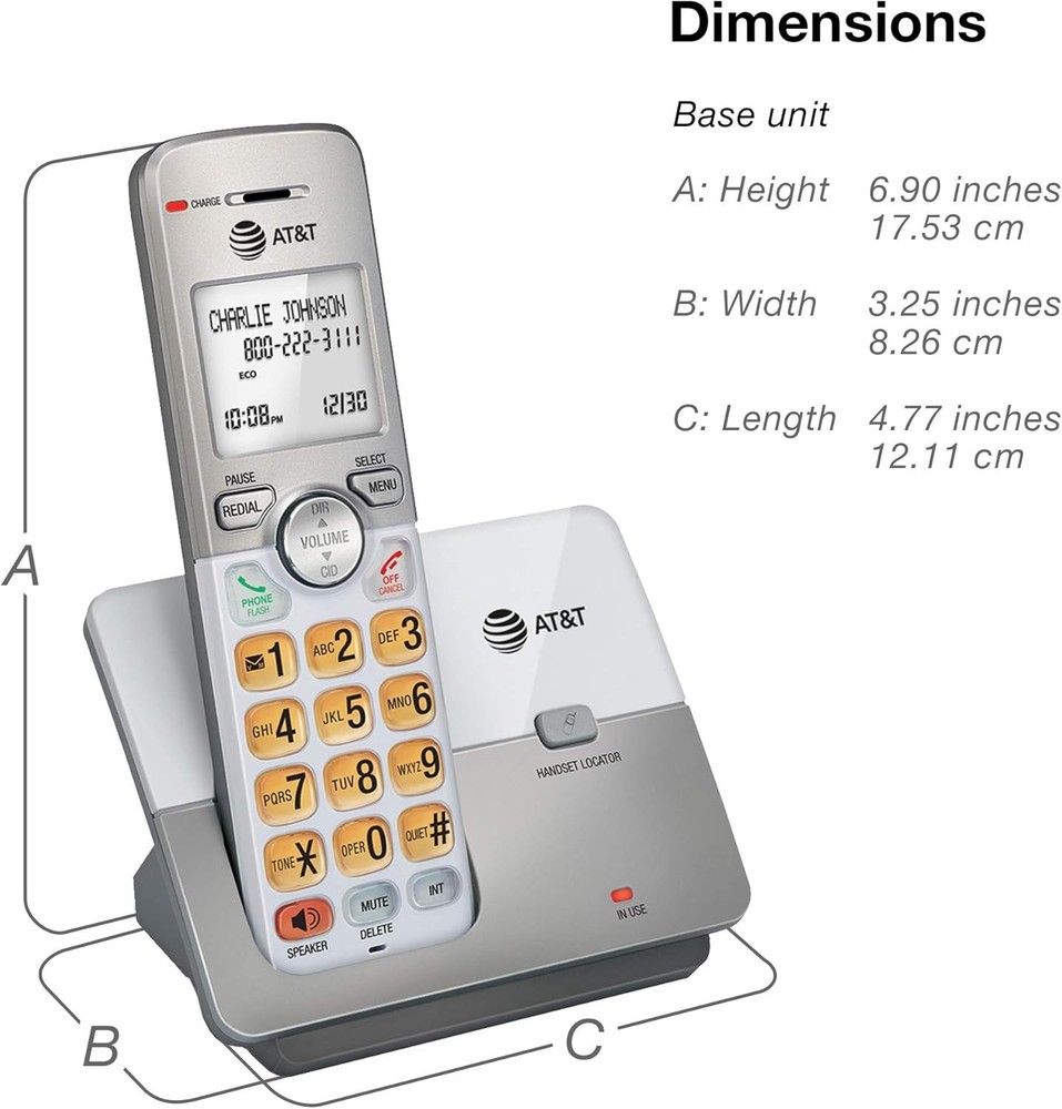 Long-Range Cordless Phone with Three Handsets and Secure Sound Technology