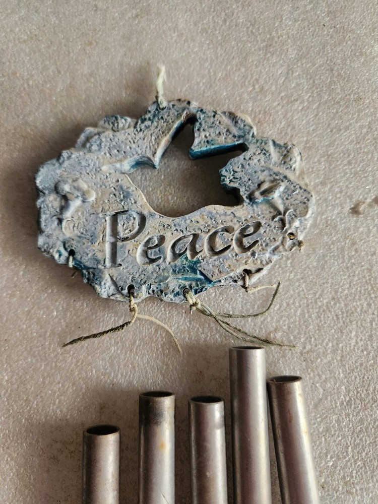 Detached Wind Chime "Peace" Etched In It With A Dove Cut Out