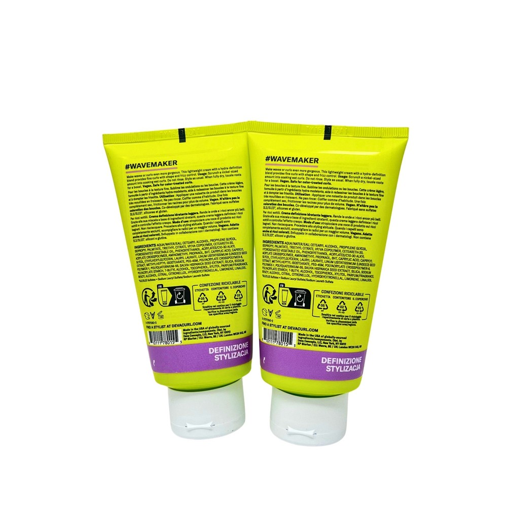 Deva Curl Wave Maker Lightweight Moisturizing Definer 5 oz, PACK OF 2