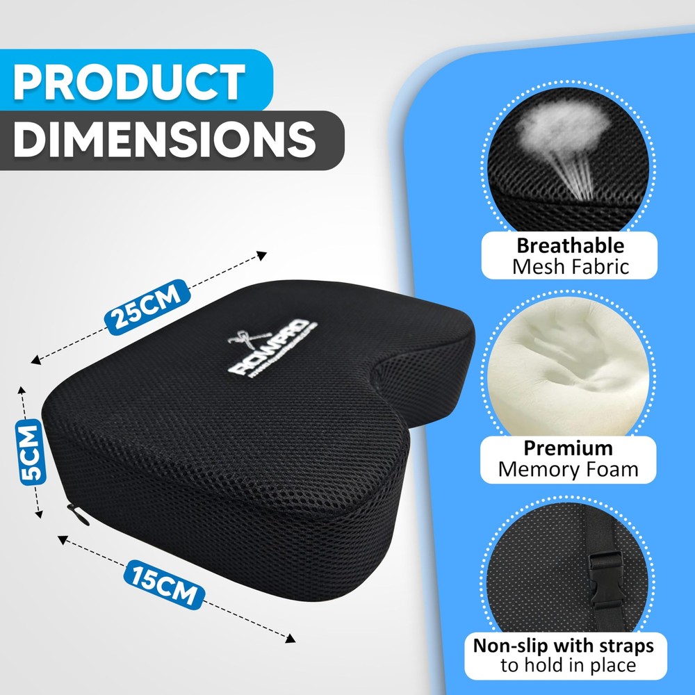 Memory Foam Rowing Machine Seat Cushion - Comfortable Seat Pad for Concept 2 ...