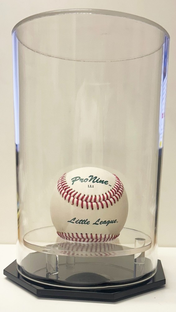 Single Baseball Round Tall Acrylic Display Case NEW