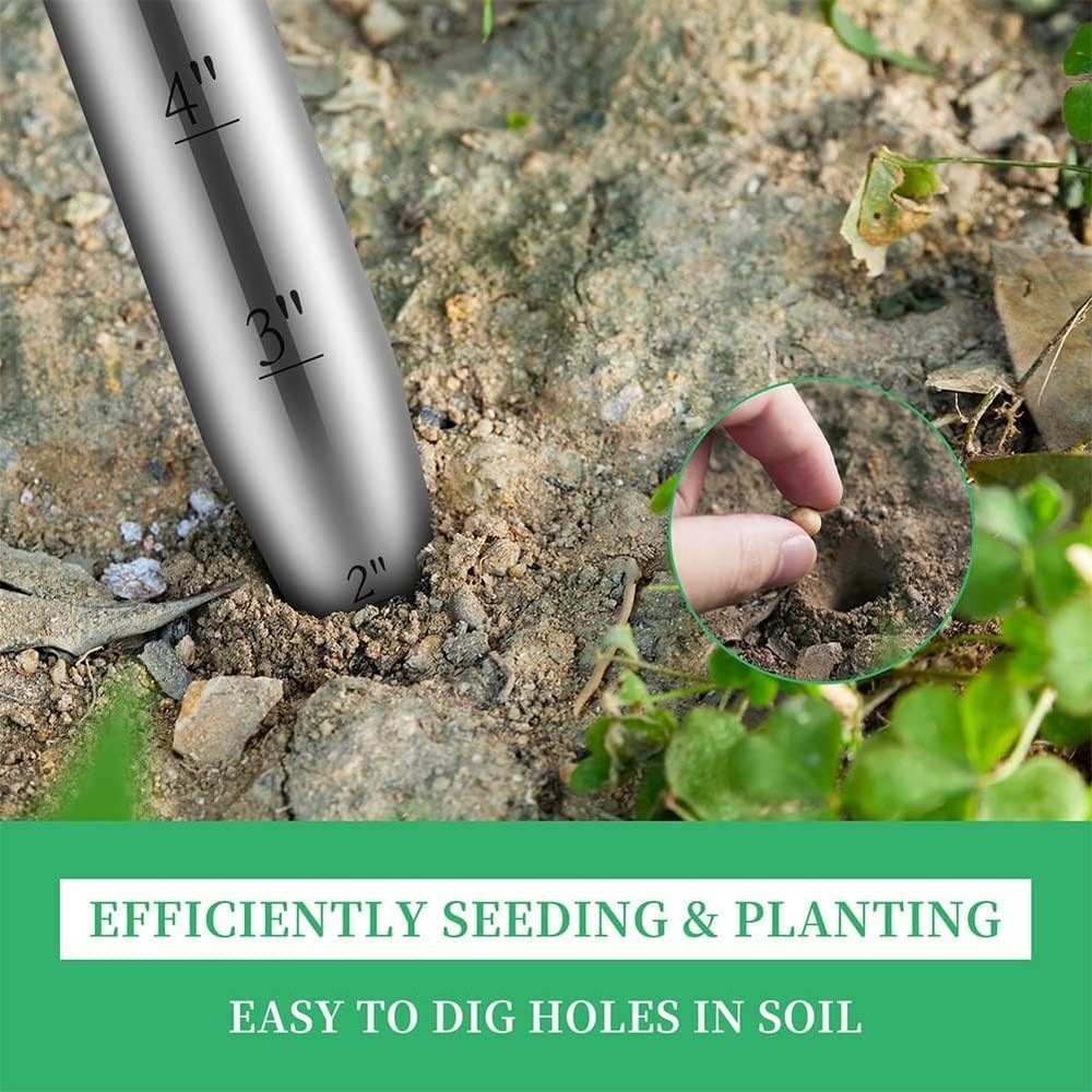 Hand Dibber, Seed Dibber, Bulb Planter Tool, Seed Planter Tool, Hole Digger for