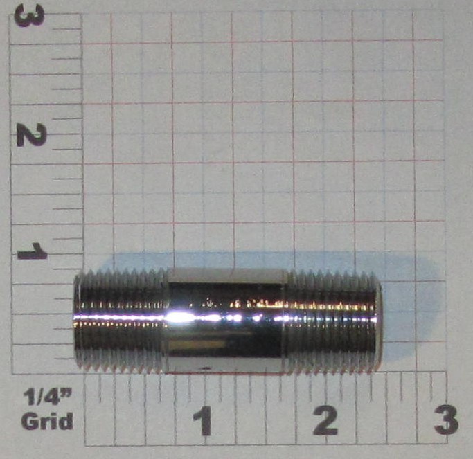 1/2 Inch 2-1/2 Chrome Plated Nipple