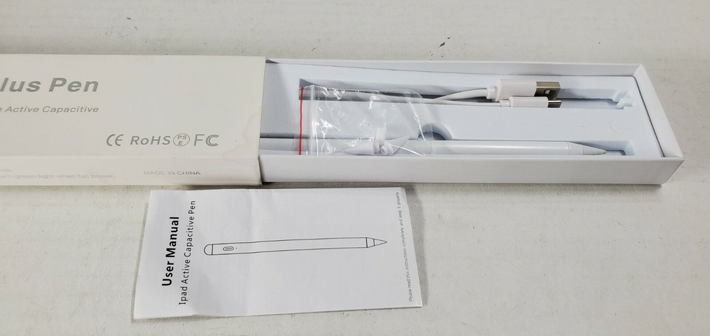 Stylus Pen Superfine Nib Active Capactive White A6 NEW