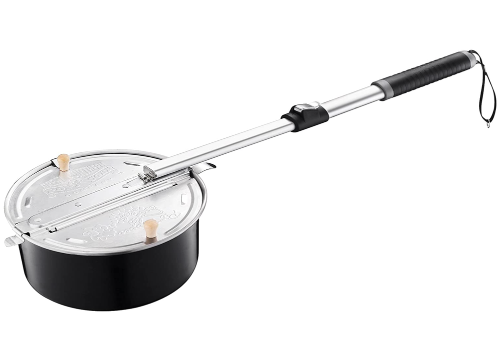 Popcorn Popper over Campfire Firepit 4 Quart Pot Camping Outdoor Cookware NEW