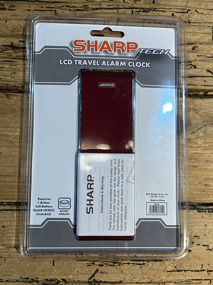Sharp LCD Travel Alarm Clock NWT