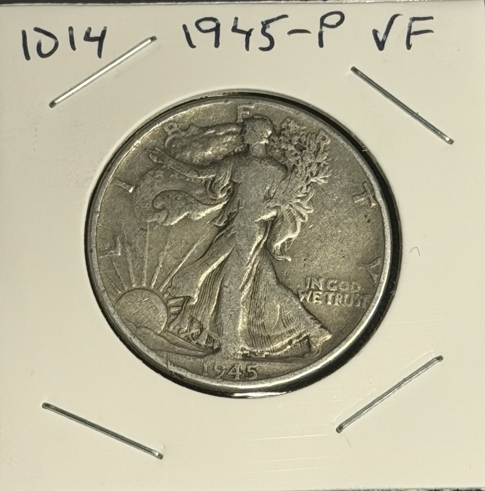 1945 P VF  Walking Liberty Silver Half Dollar