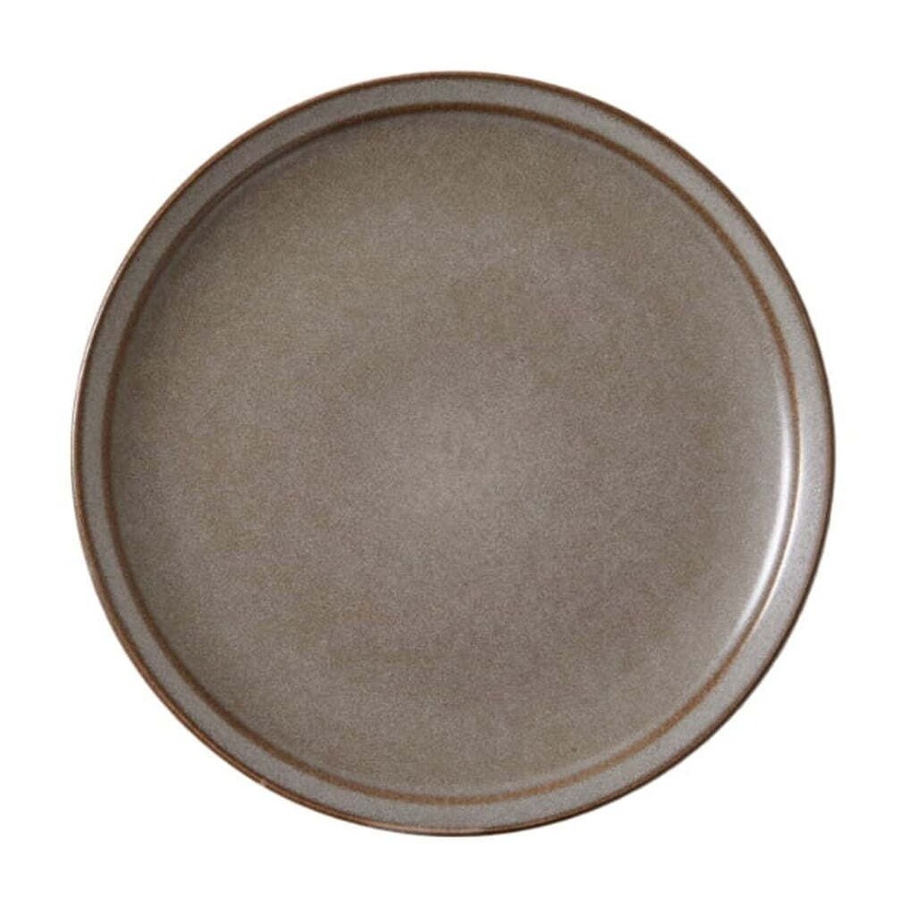 Brown 12-Piece Durable Stoneware Dinnerware Set Dinner Plates Salad Plates