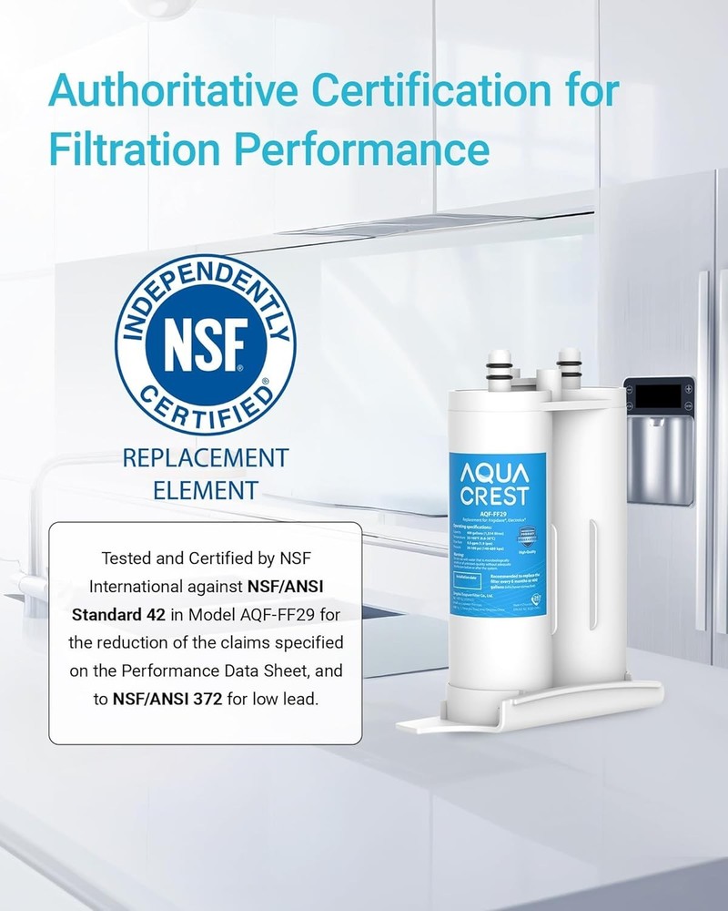 AQUA CREST Refrigerator Water Filter Replacement for Frigidaire® WF2CB®, 2 Pack