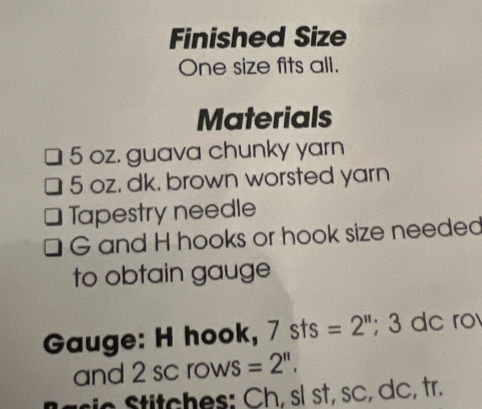 CROCHET ~ “Headband” ~ PATTERN~