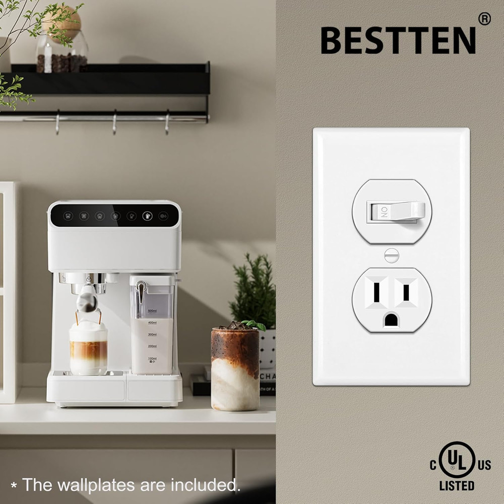 6 Pack Combination Toggle Light Switch and Duplex Receptacle Outlet ...