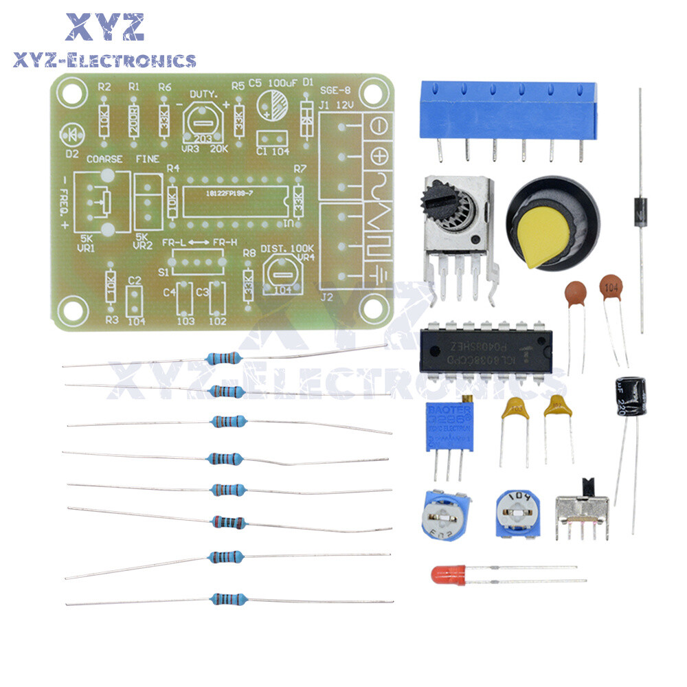 ICL8038 Monolithic Function Signal Generator Module DIY Kit Sine Square Triangle