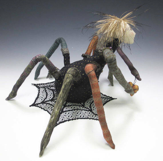 Cloth Art Doll Pattern Class "Along Came a Spider" by Cindee Moyer