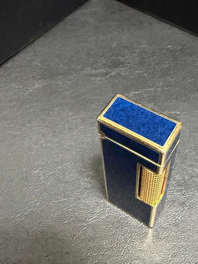 Overhauled Dunhill Rollagas lighter Blue Gold without box