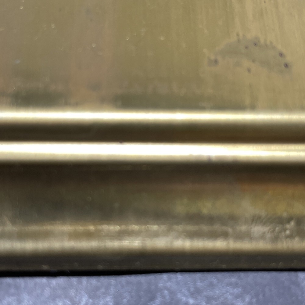 REG SOLID BRASS LAMP STAMPED BACKPLATE 6” LONG X 3” WIDE UNFINISHED