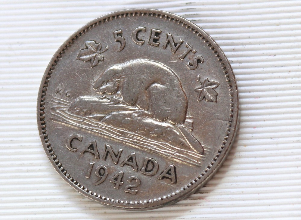 1942 Canada 5 Cents George VI