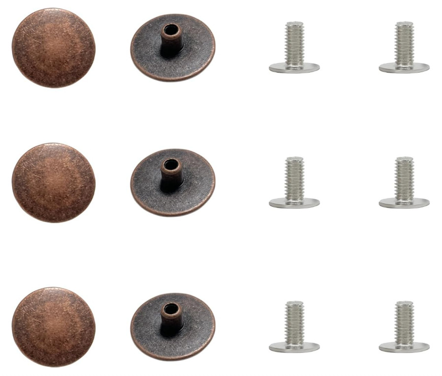 6 Pack Replacement Rivets for Birkenstock Clogs Button Boston Red Bronze