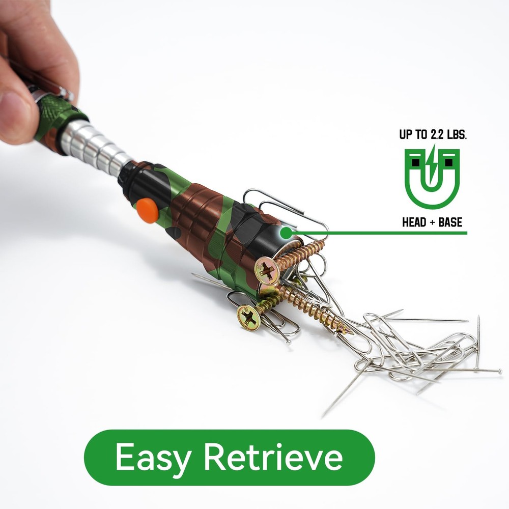 LED Magnetic Pickup Tools, Telescoping Magnetic Flashlights with Extendable M...