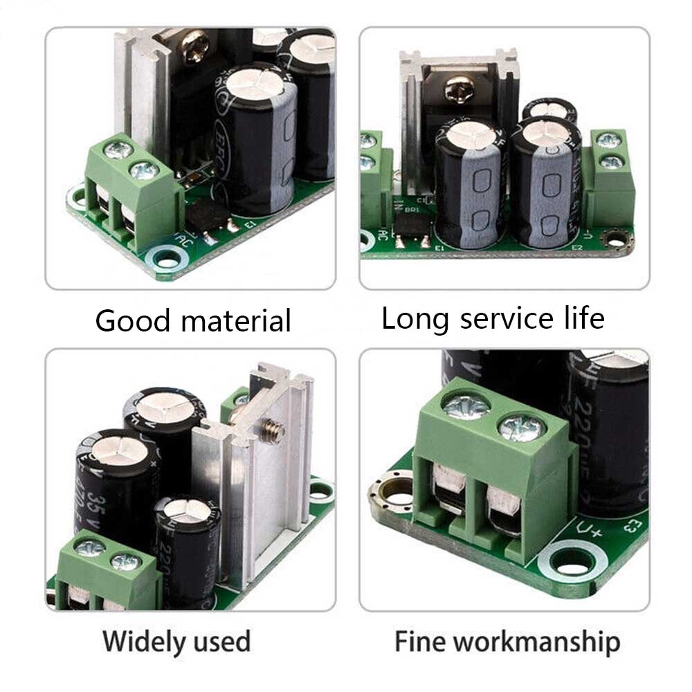 10PCS Single Regulated Power Supply Module AC to DC 12V Rectifier Filter Board