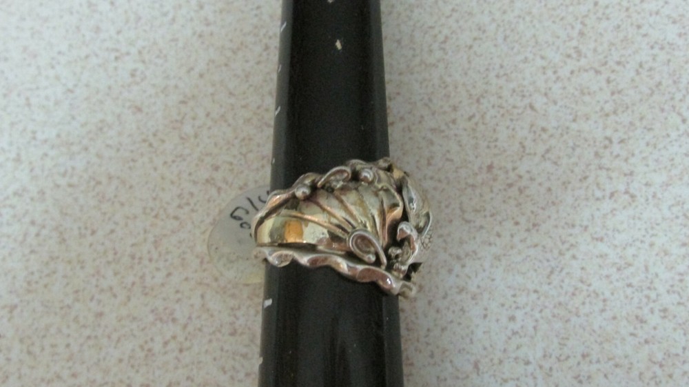 NEW EAGLE GOLD OVERLAY W/S.S. EAGLE RING/BAND RAISED & EAGLE SEE SIZES BELOW