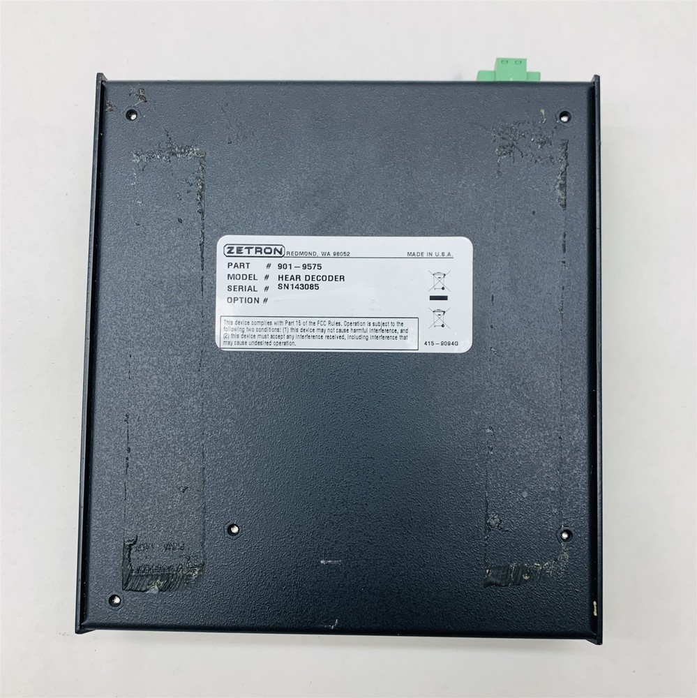 Zetron HEAR Decoder Hospital Emergency Administrative Radio Decoder (901-9575)