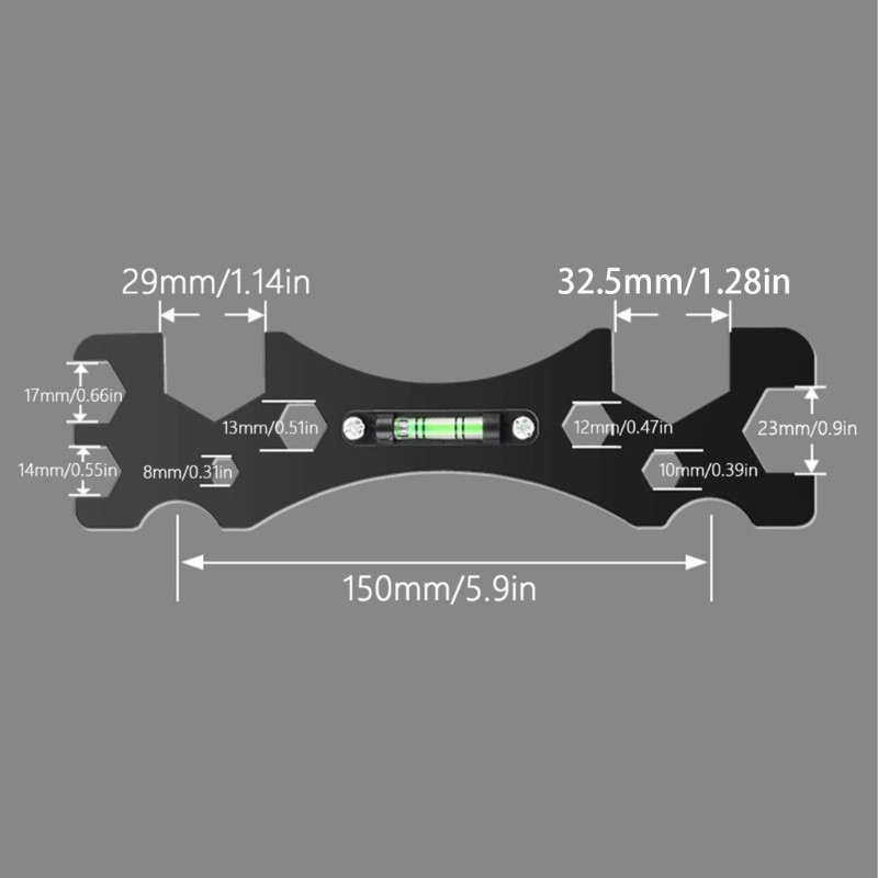 Multifunctional Bathroom Wrench Bend Angle Leveling Wrench Shower Install
