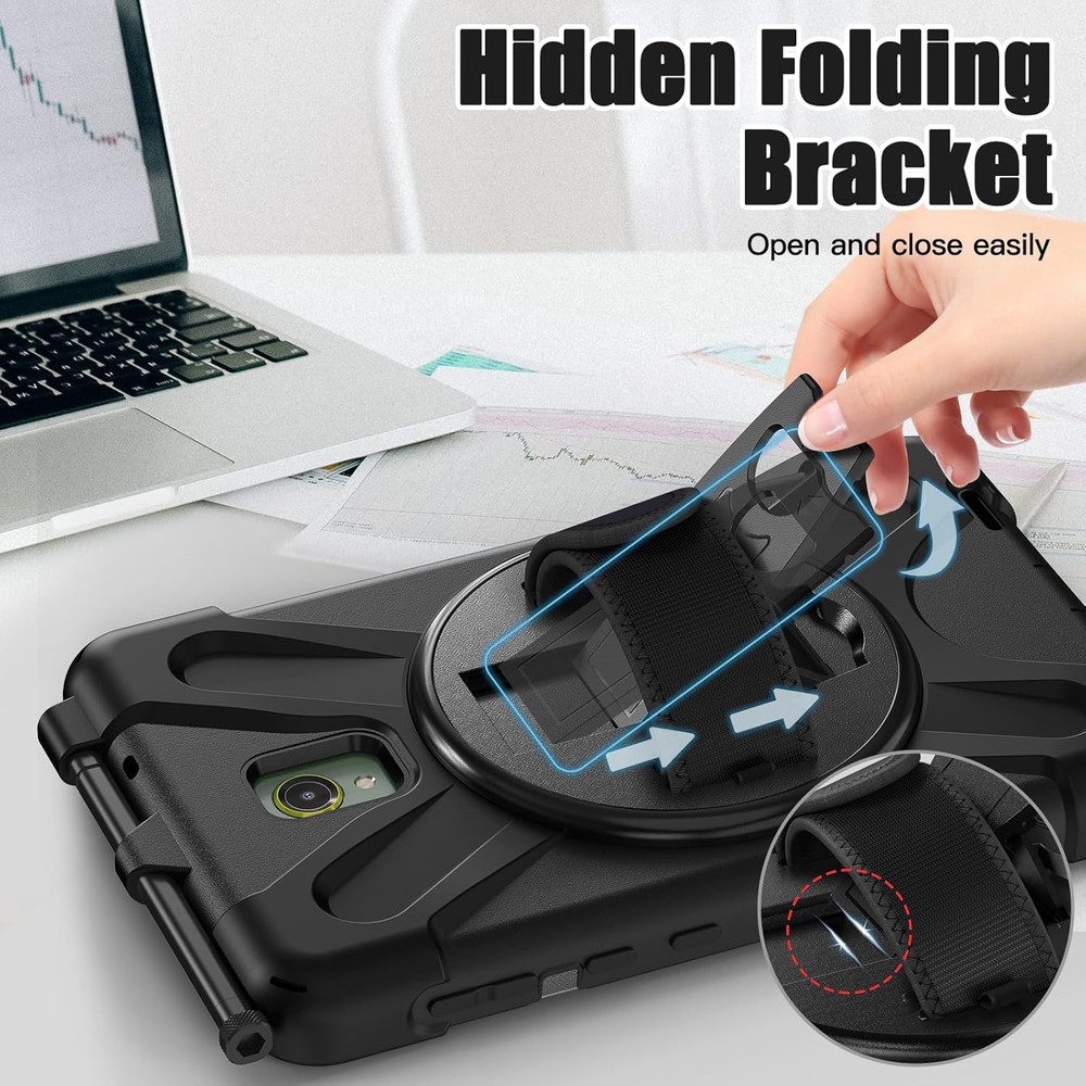 Samsung Galaxy Tab Active5/Active 3 8.0 Case, with 360 Stand, Handle Hand