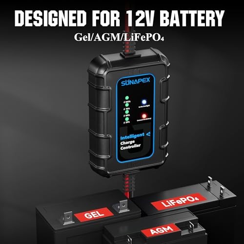 Solar Charger Controller 12V: 10A PWM Intelligent Solar Panel Controller