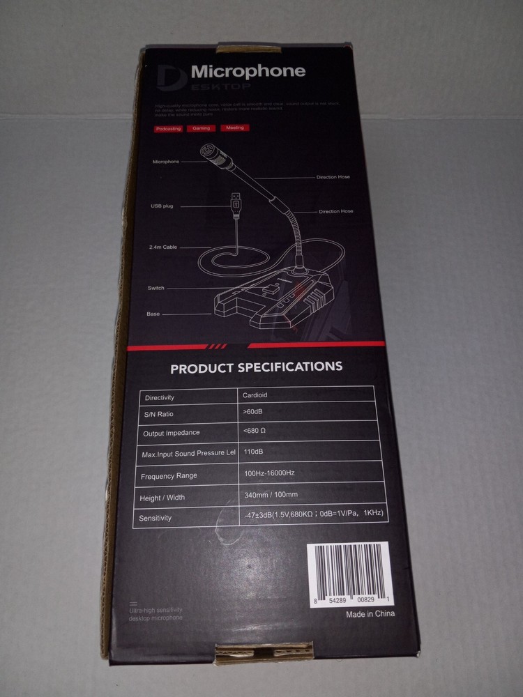 Gaming Aokeo USB Desktop Microphone for Computer.