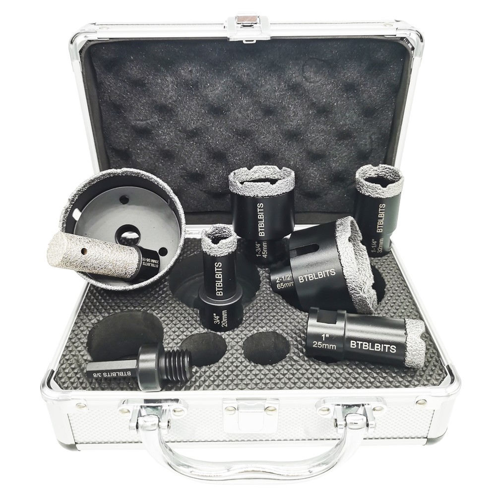 Diamond Core Drilling Drill Bits Set Ceramic Porcelain Tile Marble Hole Saw Kit