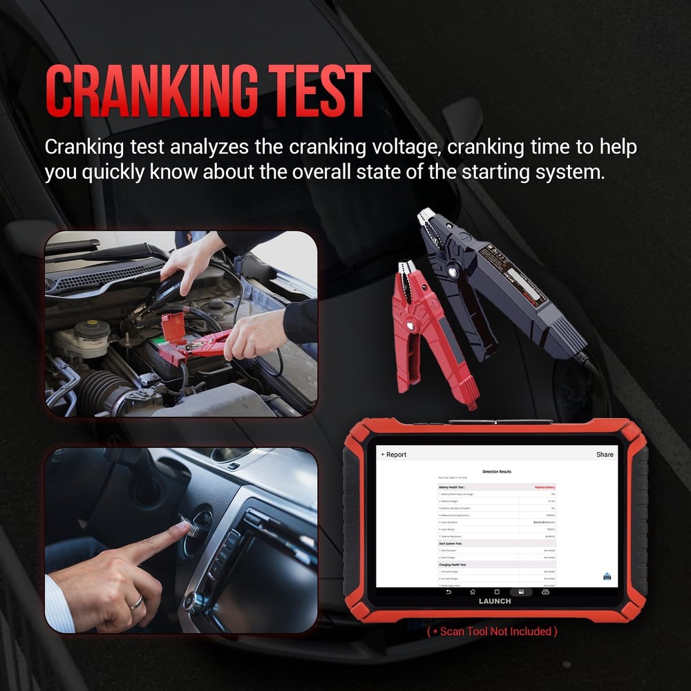 Launch Battery Tester, BST 360 Bluetooth Test Clip, Compact, Black