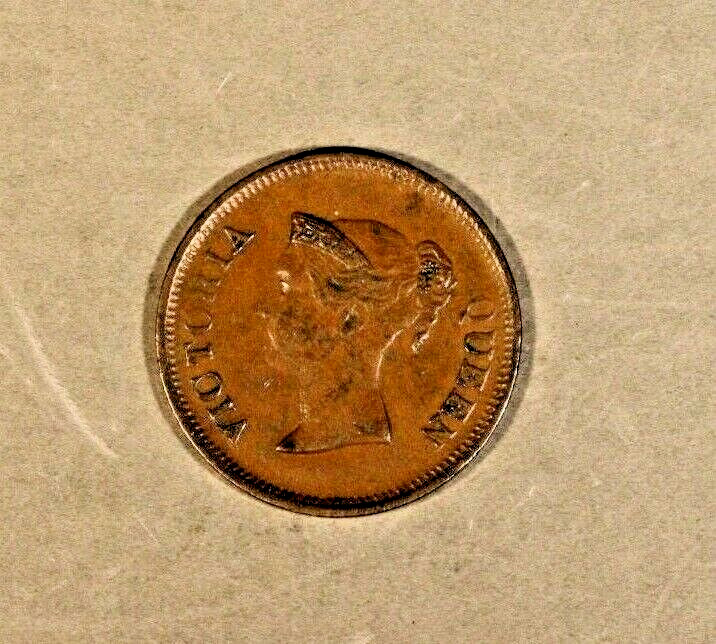 1845 Straits Settlements 1/4th Cent Higher Grade