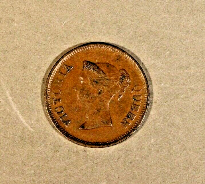 1845 Straits Settlements 1/4th Cent Higher Grade