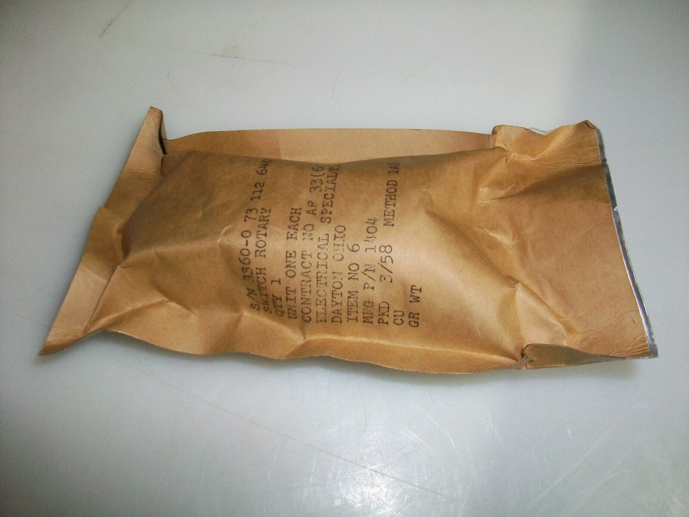 CENTRALAB CRL 1404 5 POSITION 2 POLE ROTARY SWITCH